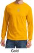 Mens Yoga T-shirt Yin Yang Small Print Meditation Long Sleeve Shirt