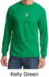 Mens Yoga T-shirt Yin Yang Small Print Meditation Long Sleeve Shirt