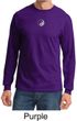 Mens Yoga T-shirt Yin Yang Small Print Meditation Long Sleeve Shirt