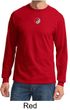 Mens Yoga T-shirt Yin Yang Small Print Meditation Long Sleeve Shirt