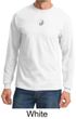 Mens Yoga T-shirt Yin Yang Small Print Meditation Long Sleeve Shirt