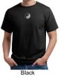 Mens Yoga T-shirt Yin Yang Small Print Meditation Organic Tee Shirt