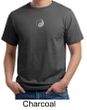 Mens Yoga T-shirt Yin Yang Small Print Meditation Organic Tee Shirt