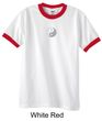 Mens Yoga T-shirt Yin Yang Small Print Meditation Ringer Shirt