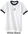 Mens Yoga T-shirt Yin Yang Small Print Meditation Ringer Shirt