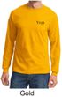 Mens Yoga T-shirt Yoga Logo Pocket Print Adult Long Sleeve Shirt