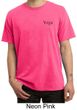 Mens Yoga T-shirt Yoga Logo Pocket Print Adult Pigment Dyed Tee Shirt