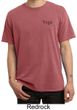 Mens Yoga T-shirt Yoga Logo Pocket Print Adult Pigment Dyed Tee Shirt