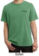 Mens Yoga T-shirt Yoga Logo Pocket Print Adult Pigment Dyed Tee Shirt