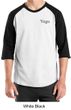 Mens Yoga T-shirt Yoga Logo Pocket Print Adult Raglan Shirt