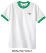 Mens Yoga T-shirt Yoga Logo Pocket Print Adult Ringer Shirt