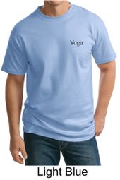 Mens Yoga T-shirt Yoga Logo Pocket Print Adult Tall Tee Shirt