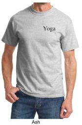 Mens Yoga T-shirt Yoga Logo Pocket Print Adult Tee Shirt