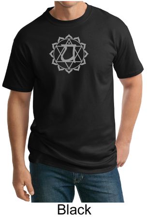 Mens Yoga Tall T-shirt Anahata Heart Chakra Adult Tee Shirt