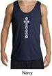 Mens Yoga Tank Top 7 Chakras White Print Tanktop