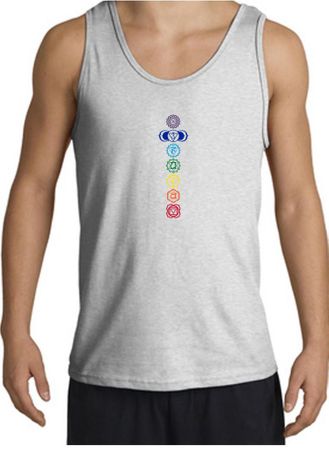Mens Yoga Tank Top 7 Colored Chakras Tanktop