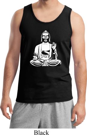 Mens Yoga Tank Top At Peace Buddha Tanktop