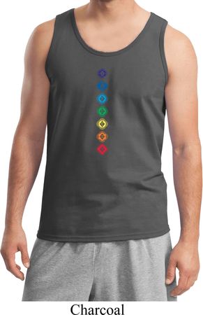 Mens Yoga Tank Top Diamond Chakras Tanktop