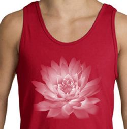 Mens Yoga Tank Top Lotus Flower Tanktop