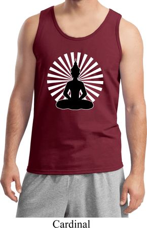 Mens Yoga Tank Top Meditating Buddha Tanktop