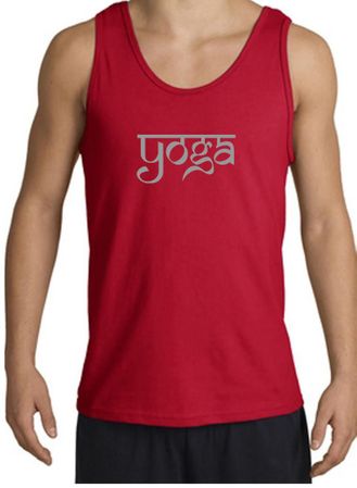 Mens Yoga Tank Top Sanskrit Yoga Text Tanktop