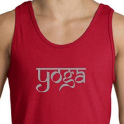 Mens Yoga Tank Top Sanskrit Yoga Text Tanktop