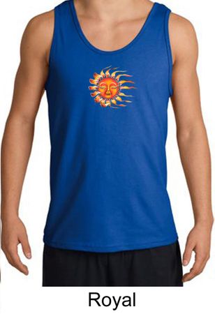 Mens Yoga Tank Top Sleeping Sun Meditation Adult Tanktop