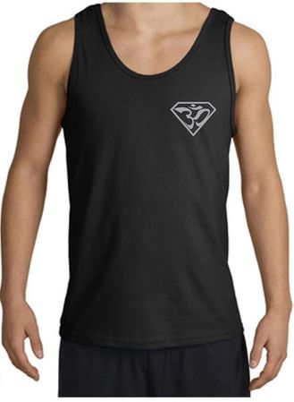 Mens Yoga Tank Top Super OM Pocket Print Tanktop