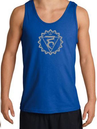 Mens Yoga Tank Top Vishuddha Chakra Meditation Tanktop