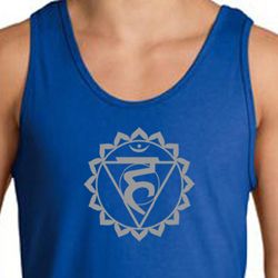 Mens Yoga Tank Top Vishuddha Chakra Meditation Tanktop