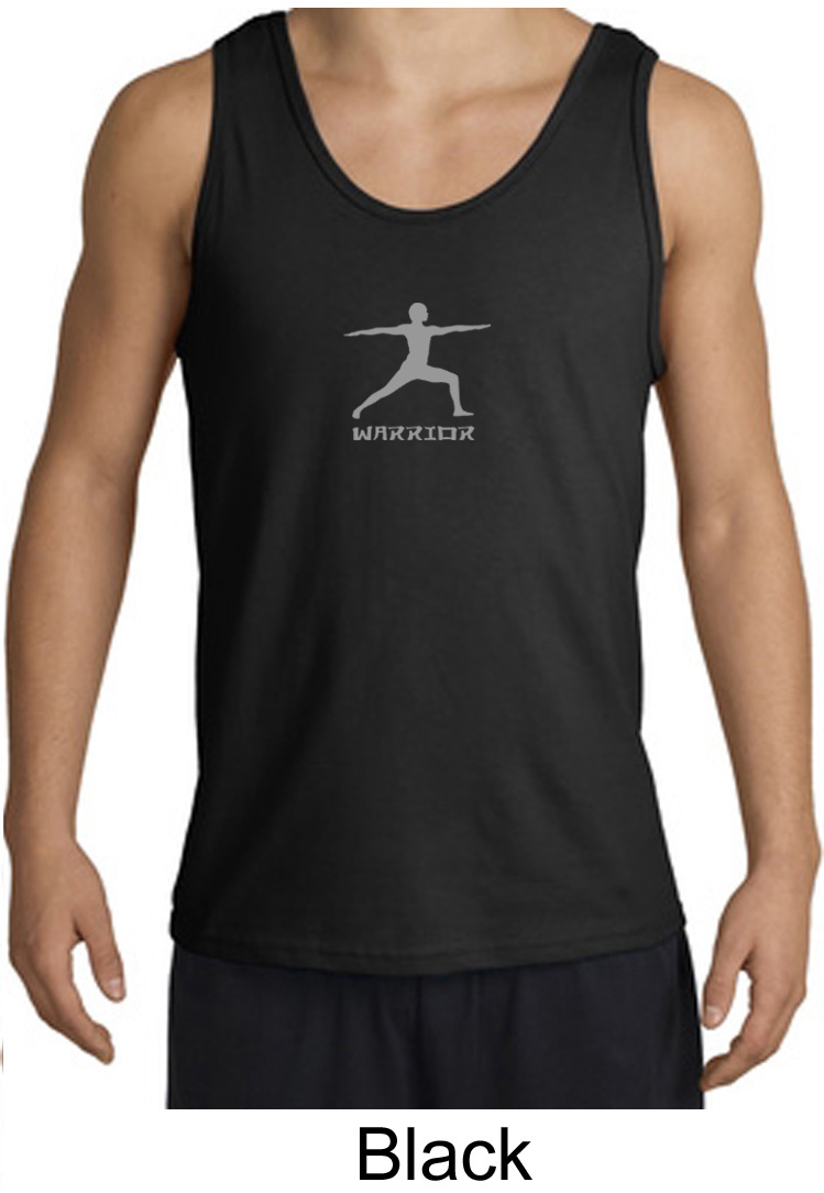 Mens Yoga Tank Top Warrior 2 Pose Meditation Tanktop Warrior Pose