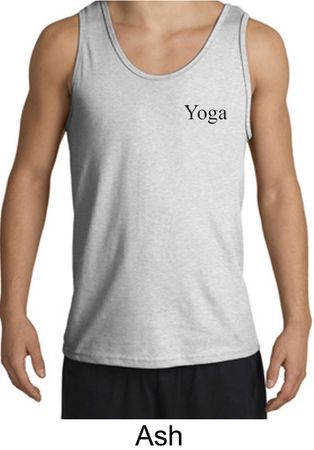 Mens Yoga Tank Top Yoga Logo Pocket Print Adult Tanktop