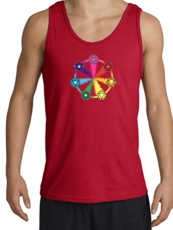 Mens Yoga Tanktop 7 Chakra Circle Tank Top