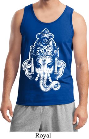 Mens Yoga Tanktop BIG Ganesha Head Tank Top