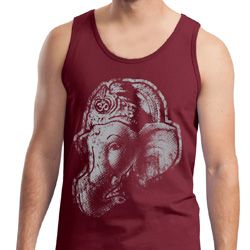 Mens Yoga Tanktop BIG Ganesha Profile Tank Top