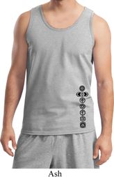Mens Yoga Tanktop Black 7 Chakras Bottom Print Tank Top