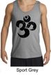 Mens Yoga Tanktop Black Distressed OM Tank Top