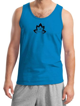 Mens Yoga Tanktop Black Namaste Lotus Tank Top