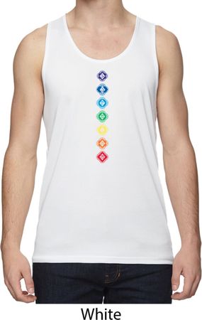 Mens Yoga Tanktop Diamond Chakras Dry Wicking Tank Top