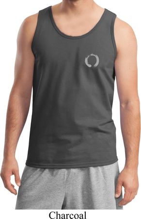 Mens Yoga Tanktop Enso Pocket Print Tank Top