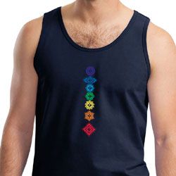 Mens Yoga Tanktop Floral Chakras Tank Top