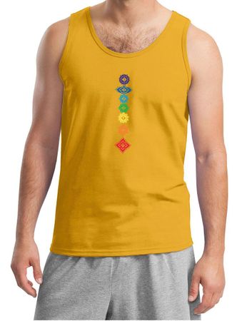 Mens Yoga Tanktop Floral Chakras Tank Top