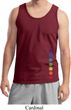 Mens Yoga Tanktop Glowing Chakras Bottom Print Tank Top