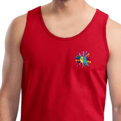 Mens Yoga Tanktop Hippie Sun Patch Pocket Print Tank Top Mens Yoga Tanktop Hippie Sun Patch Pocket Print Tank Top
