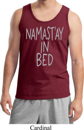 Mens Yoga Tanktop Namastay In Bed Tank Top