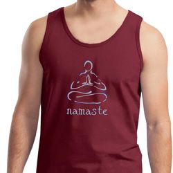 Mens Yoga Tanktop Namaste Lotus Pose Tank Top