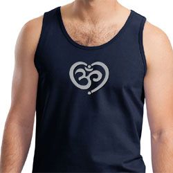 Mens Yoga Tanktop OM Heart Tank Top