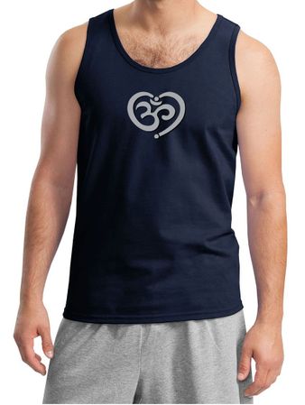 Mens Yoga Tanktop OM Heart Tank Top