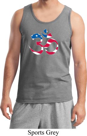 Mens Yoga Tanktop Patriotic Om Tank Top
