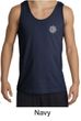 Mens Yoga Tanktop White Lotus OM Pocket Print Tank Top